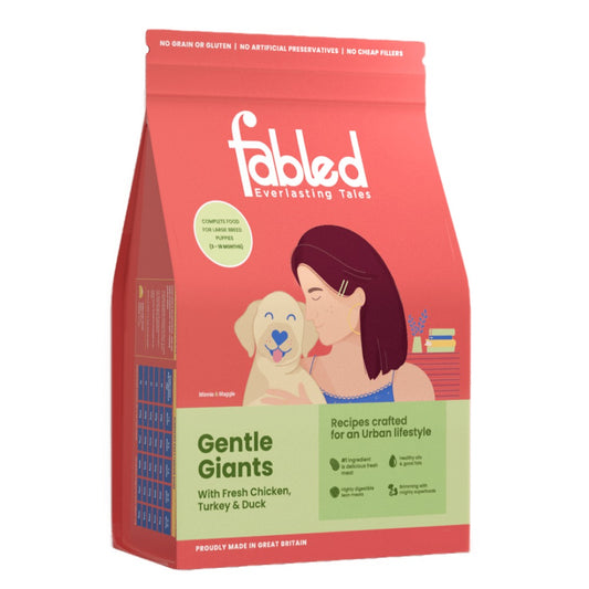 Fabled Gentle Giants Fresh Chicken Turkey and Duck Large Breed Puppy Dry Food (Limited Shelf Life)