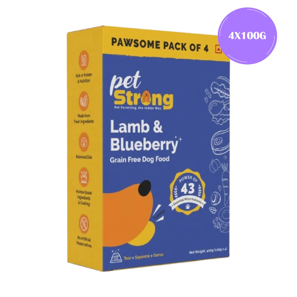 PetStrong Lamb and Blueberry Grain Free Fresh Food for Dogs