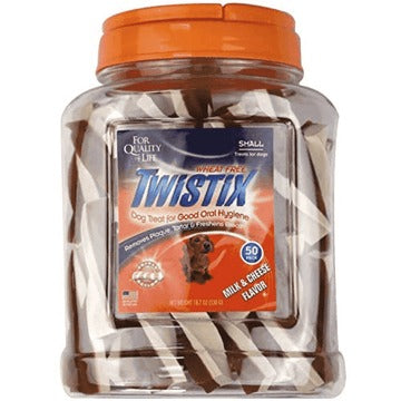 NPIC Twistix Milk and Cheese Canister Dog Treats