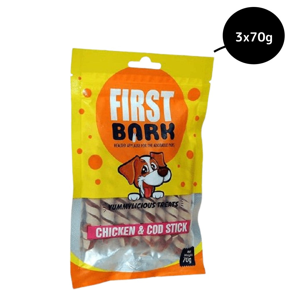 First Bark Chicken Cod Stick Dog Treats