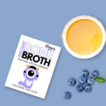 Doggos Instant Chicken Bone Broth with Blueberries for Cats and Dogs