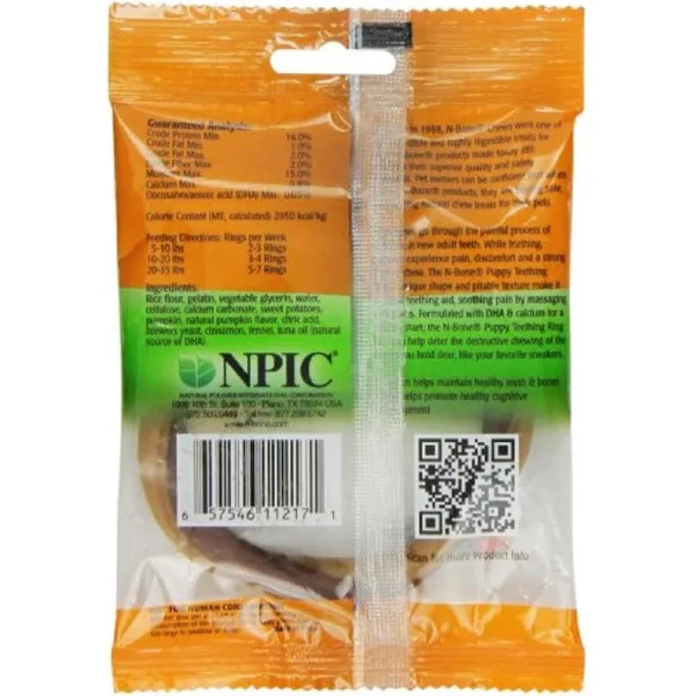 NPIC Pumpkin Flavour Puppy Teething Ring Dog Treats