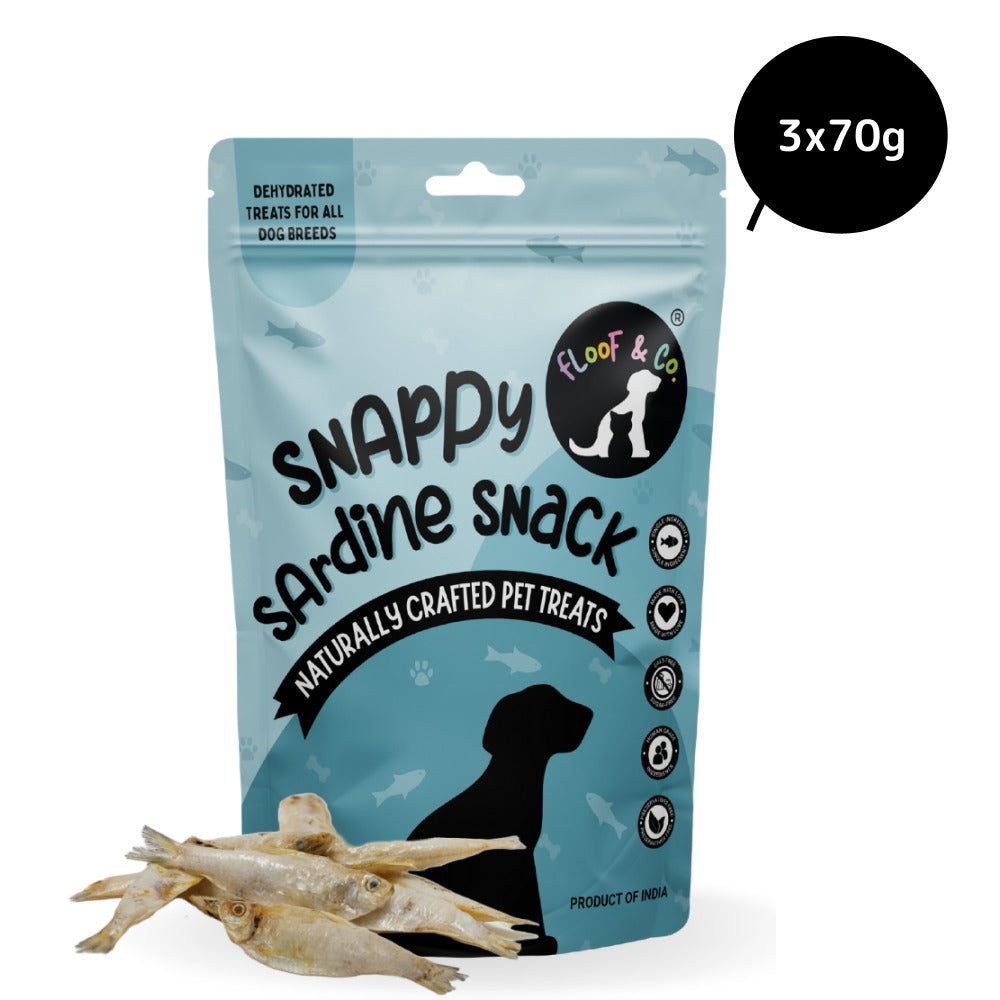 Floof & Co Snappy Sardine Snacks Dog Treats