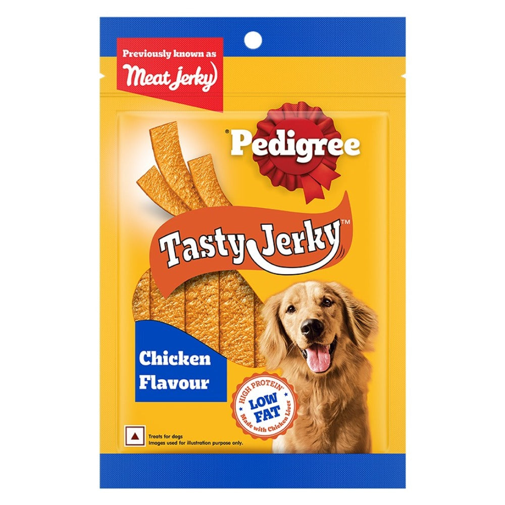 Pedigree Chicken & Liver and Roasted Lamb Flavor Tasty Jerky Dog Treat Combo