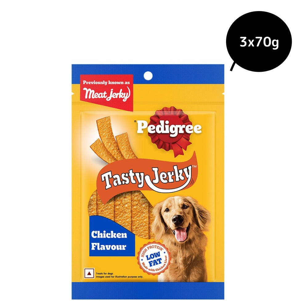 Pedigree Chicken & Liver Flavour Tasty Jerky Dog Treat