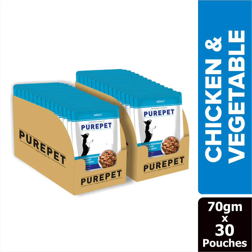 Purepet Chicken & Vegetable Chunks in Gravy Adult Dog Wet Food