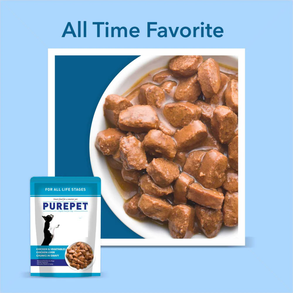 Purepet Chicken & Vegetable Chunks in Gravy Adult Dog Wet Food