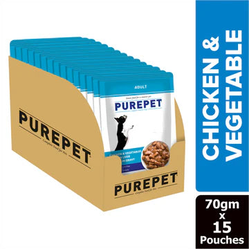 Purepet Chicken & Vegetable Chunks in Gravy Adult Dog Wet Food