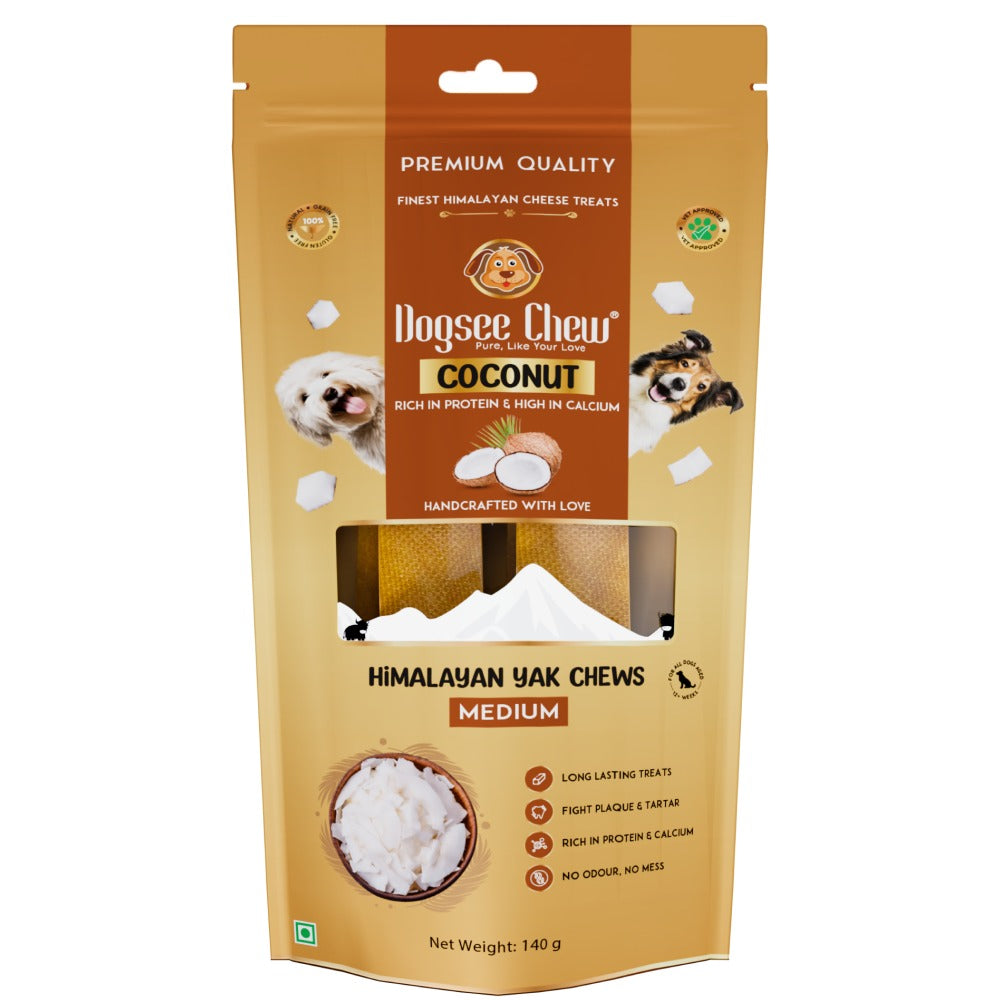 Dogsee Chew Coconut Flavour Medium Bars Dog Treats