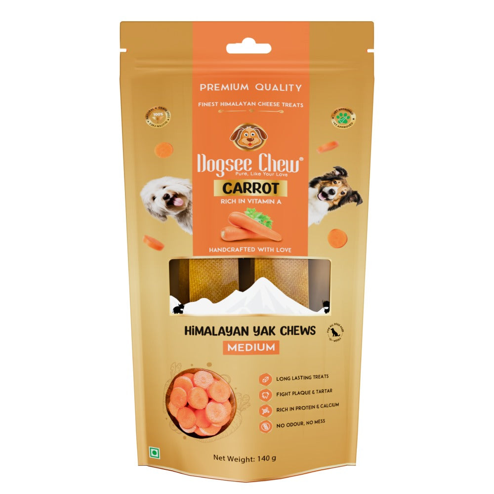 Dogsee Chew Carrot Flavour Medium Bars Dog Treats