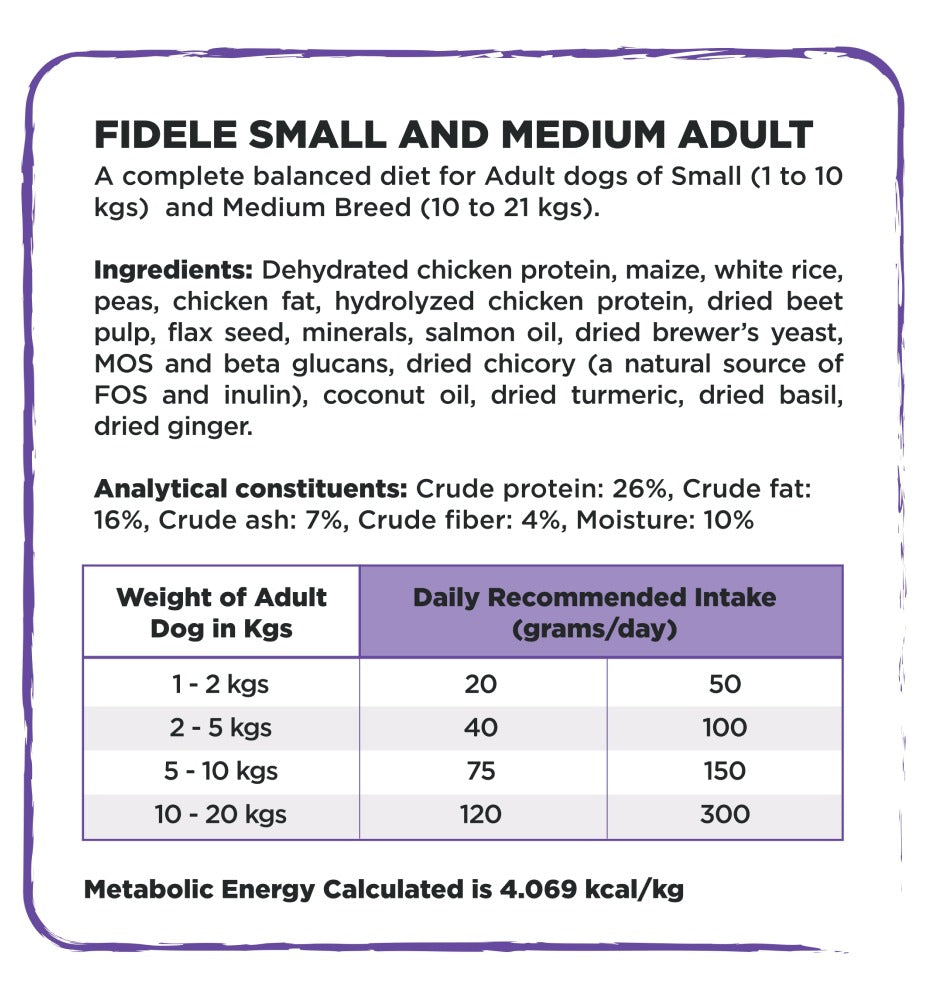 Fidele Plus Adult Small & Medium Dog Dry Food