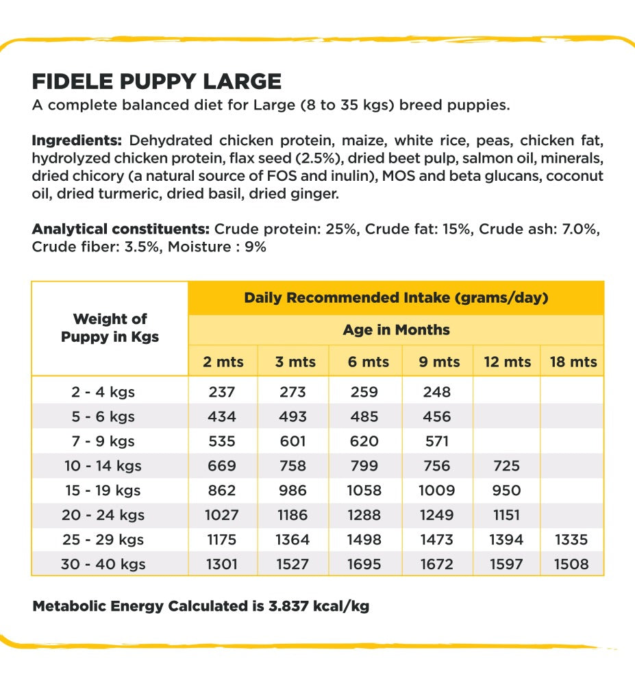 Fidele Plus Large Puppy Dry Food