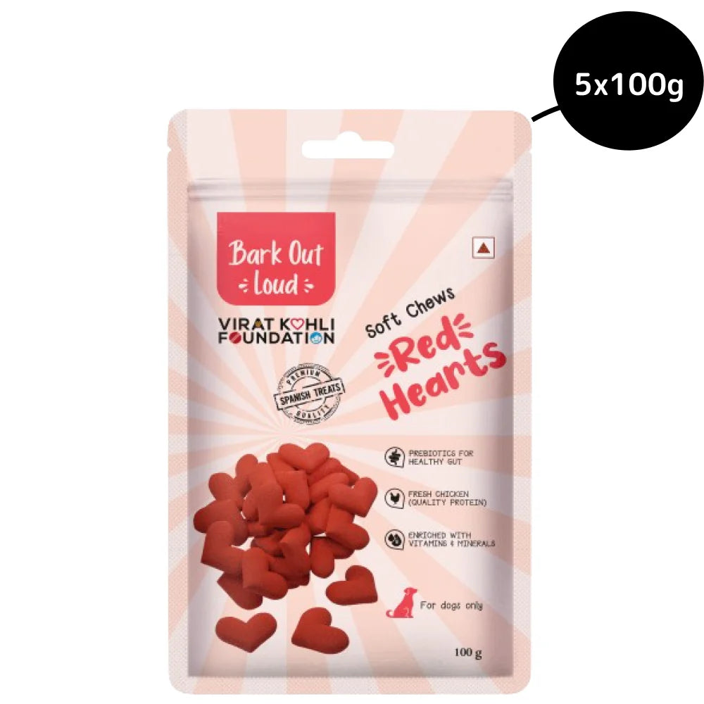 Bark Out Loud by Vivaldis Red Hearts Spanish Dog Treats