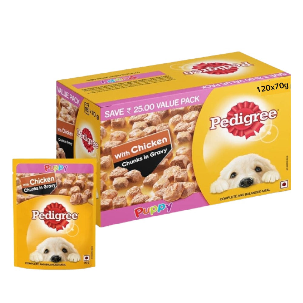 Pedigree Chicken & Liver Chunks in Gravy Puppy Wet Dog Food