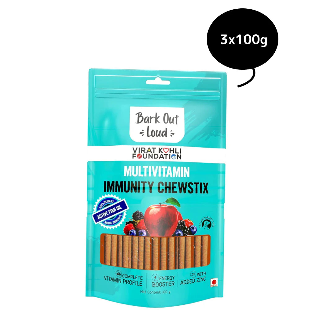 Bark Out Loud Immunity Multi Vitamin Chew Stix for Dogs and Cats