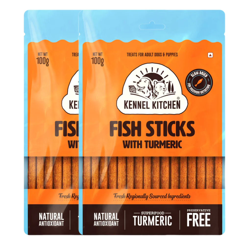 Kennel Kitchen Fish Sticks with Turmeric Dog Treats