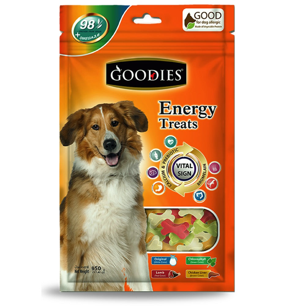 Goodies Energy Treats Mixed Flavour Bone Shaped Dog Treats