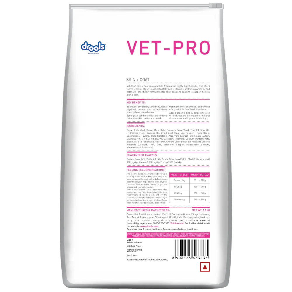 Drools VET PRO Skin & Coat Adult Dog Dry Food