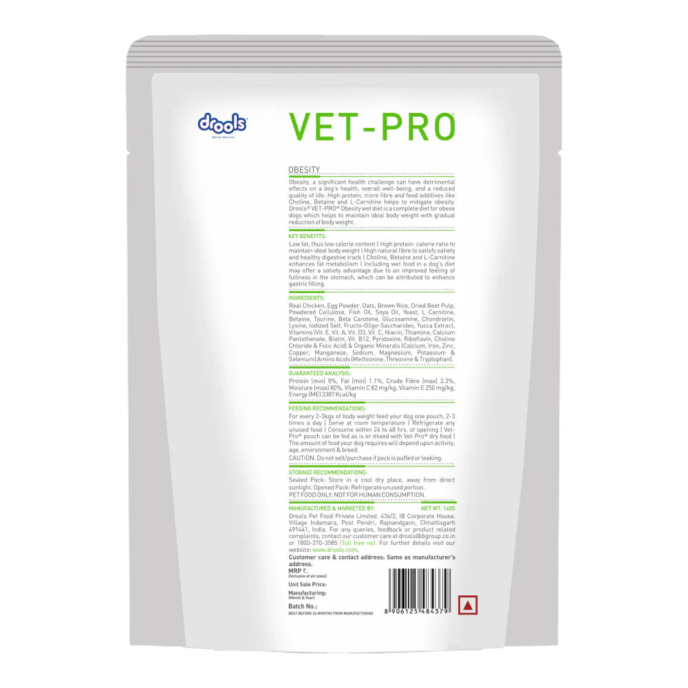 Drools VET PRO Obesity Pet Wet Food for Dogs