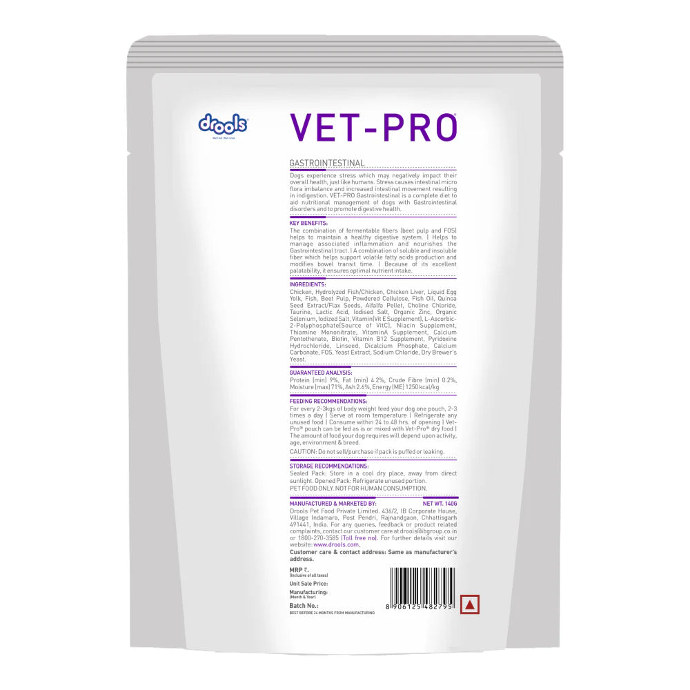 Drools VET PRO Gastro Pet Wet Food for Dogs