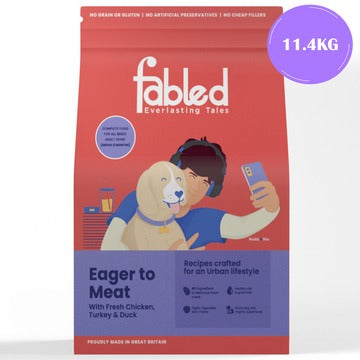 Fabled Eager to Meat Fresh Chicken Turkey and Duck Adult Dog Dry Food (Limited Shelf Life)