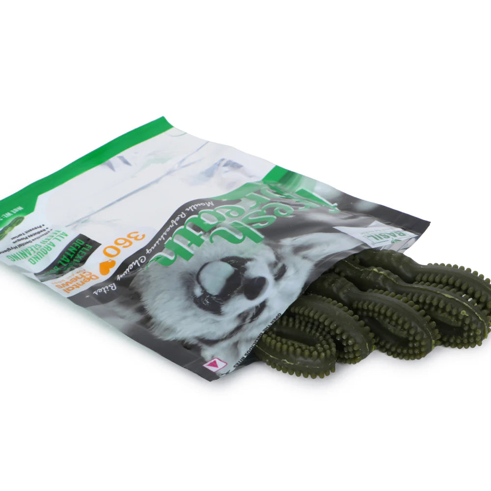 Basil Fresh Breath Chewy Bone Dog Treat