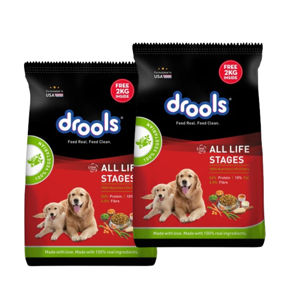 Drools 100% Vegetarian Puppy and Adult Dog Veg Dry Food (All Life Stages)