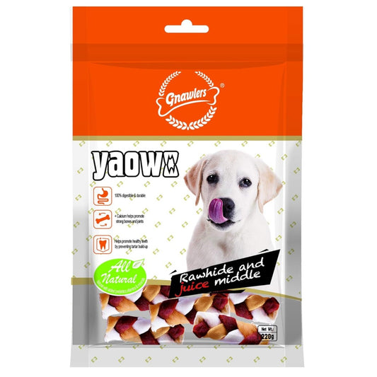 Gnawlers Yaowo Braided Dog Treats (2.5 inch)