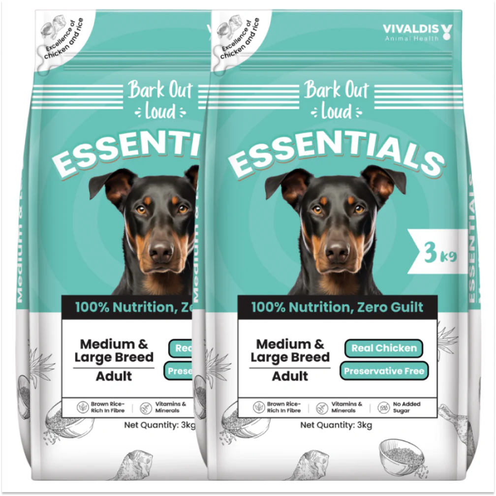 Bark Out Loud Essentials Real Chicken Medium and Large Breed Adult Dog Dry Food