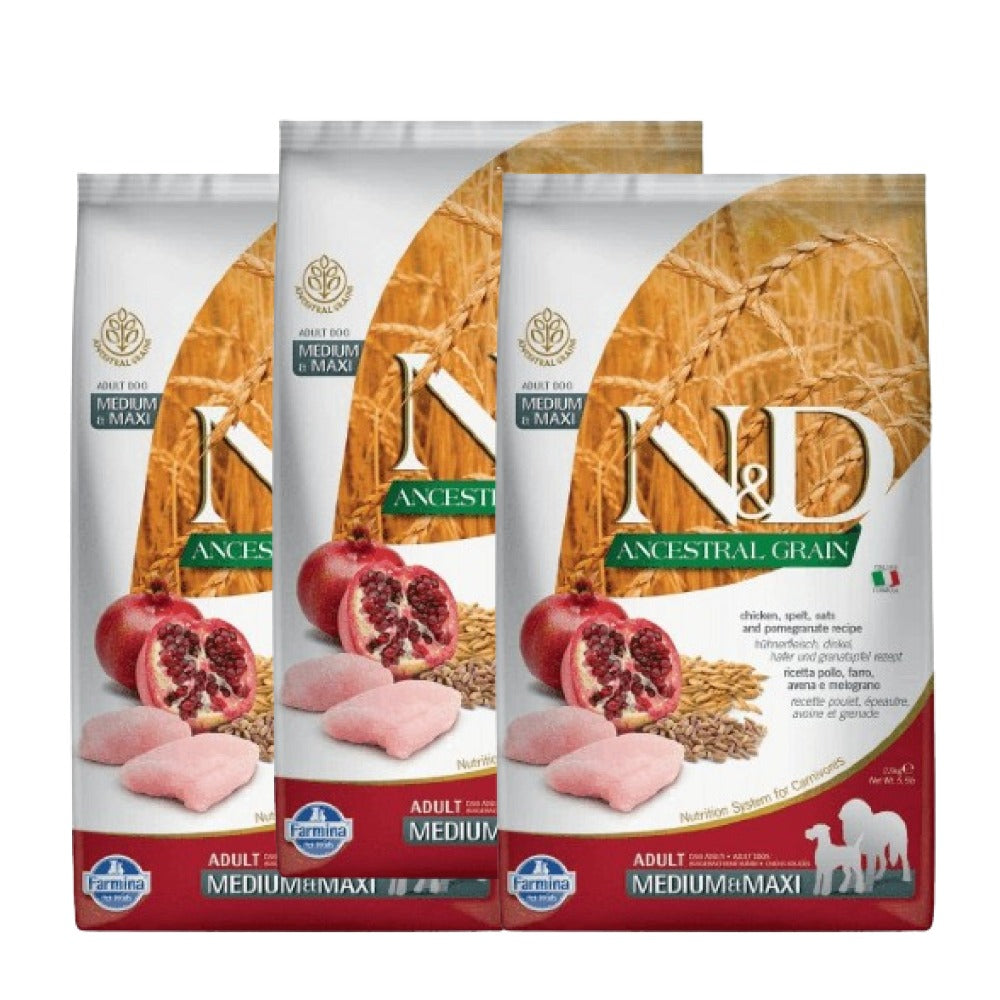 Farmina N&D Chicken & Pomegranate Adult Medium Maxi Dog Dry Food