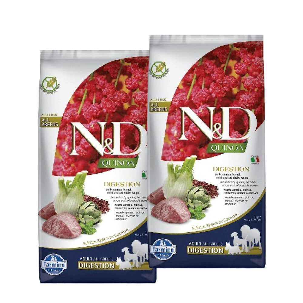 Farmina N&D Quinoa Lamb Mint & Fennel Digestion Grain Free Adult Dry Dog Food