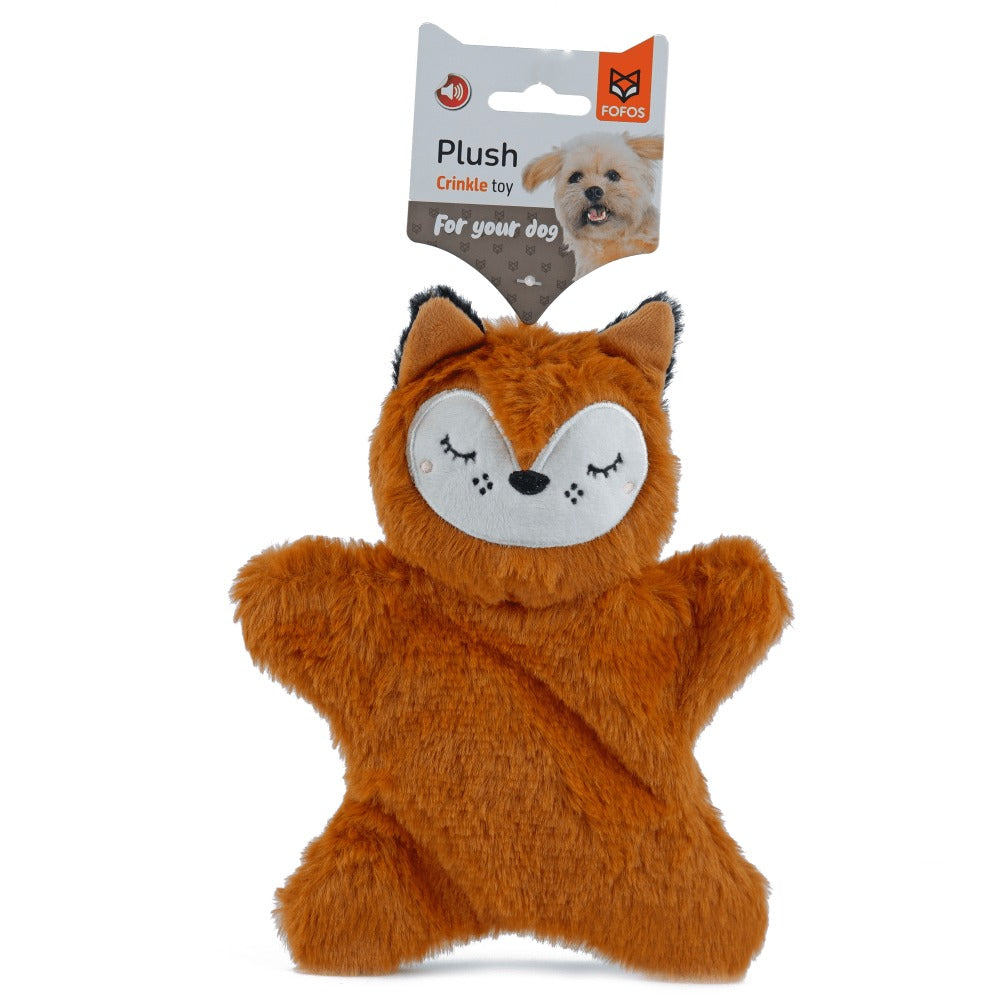 Chip Chops Chicken Tenders Treats, Trixie Crocodile Latex Toy and Fofos Glove Plush Fox Toy for Dogs Combo