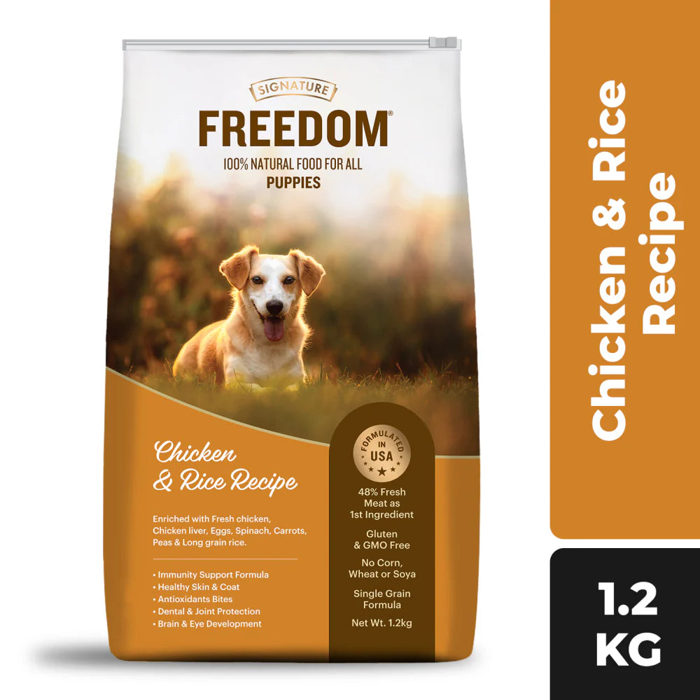 Signature Freedom Chicken and Rice Recipe Puppy Dog Dry Food