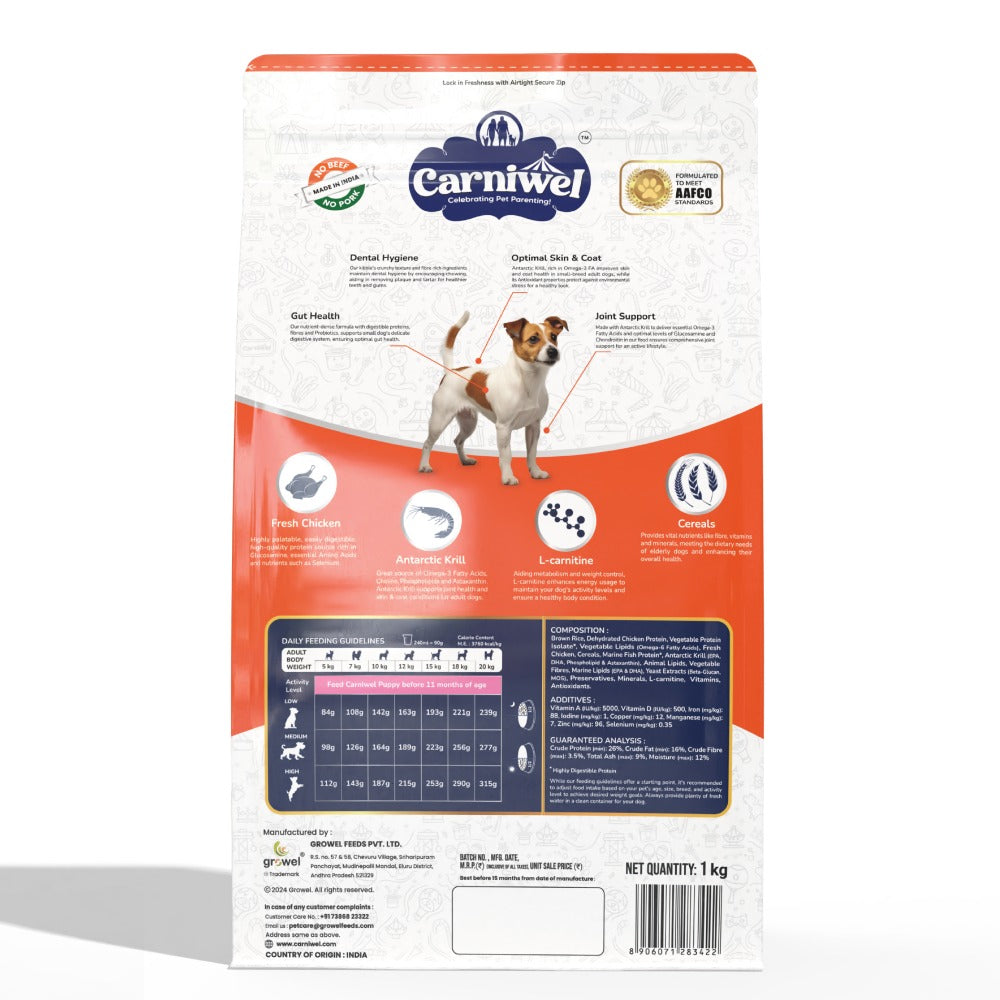 Carniwel Fresh Chicken Kibble Small Breed Adult Dog Dry Food