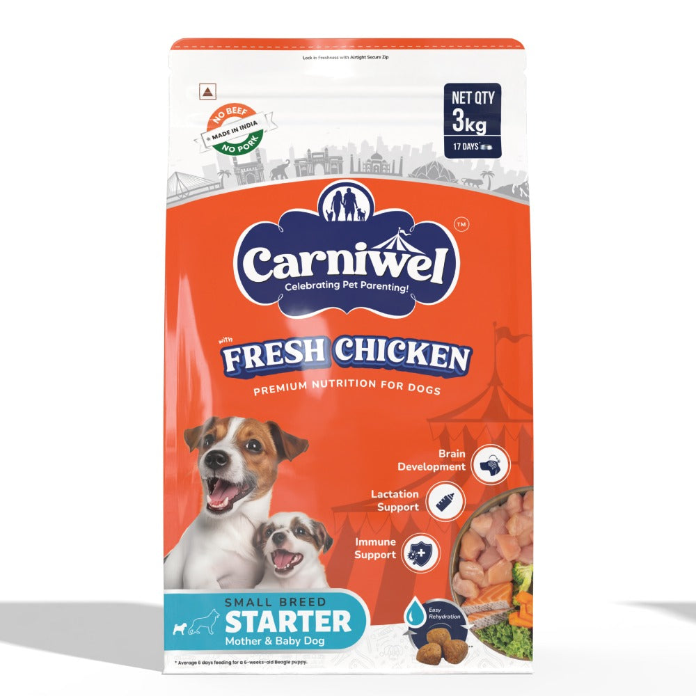 Carniwel Fresh Chicken Kibble Starter For Small Breed Mother & Baby Dog Dry Food