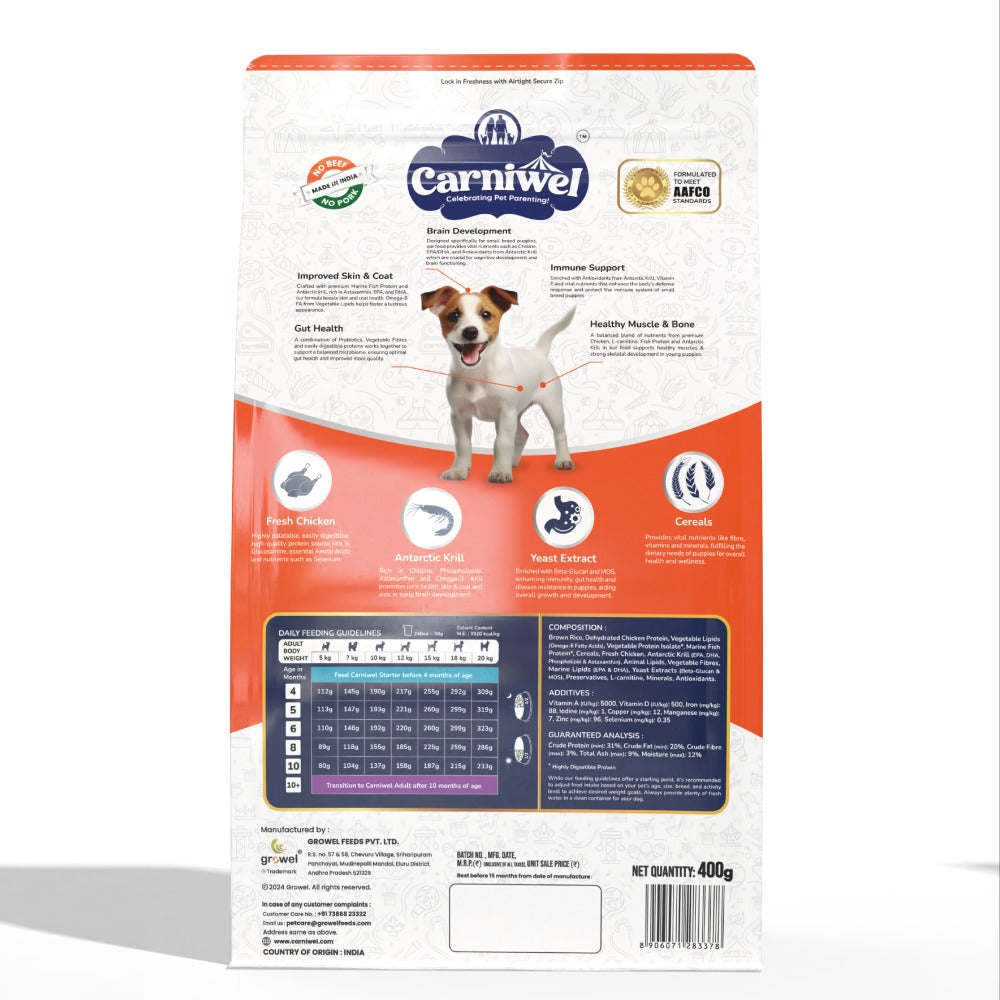 Carniwel Fresh Chicken Kibble Small Breed Puppy Dog Dry Food