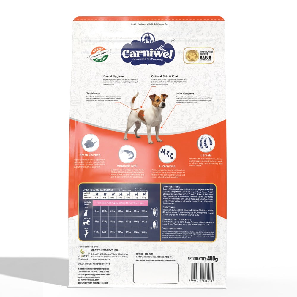 Carniwel Fresh Chicken Kibble Small Breed Adult Dog Dry Food