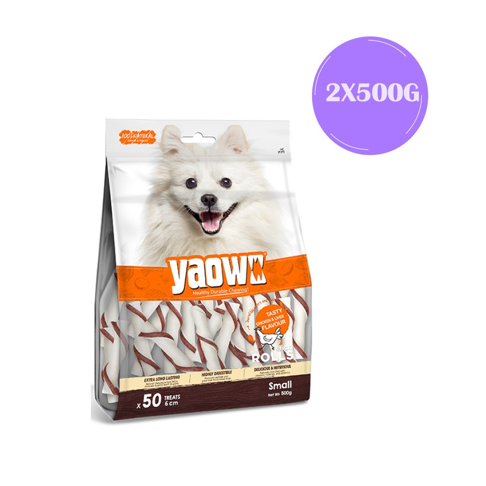 Gnawlers Yaowo Stick Roll Dog Treats (5 inch)