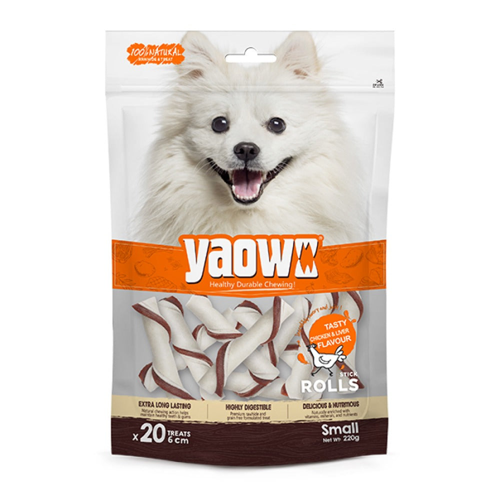 Gnawlers Yaowo Stick Roll Dog Treats (2.5inch)