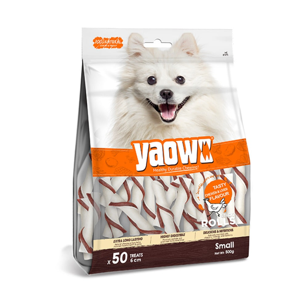 Gnawlers Yaowo Stick Roll Dog Treats (5 inch)