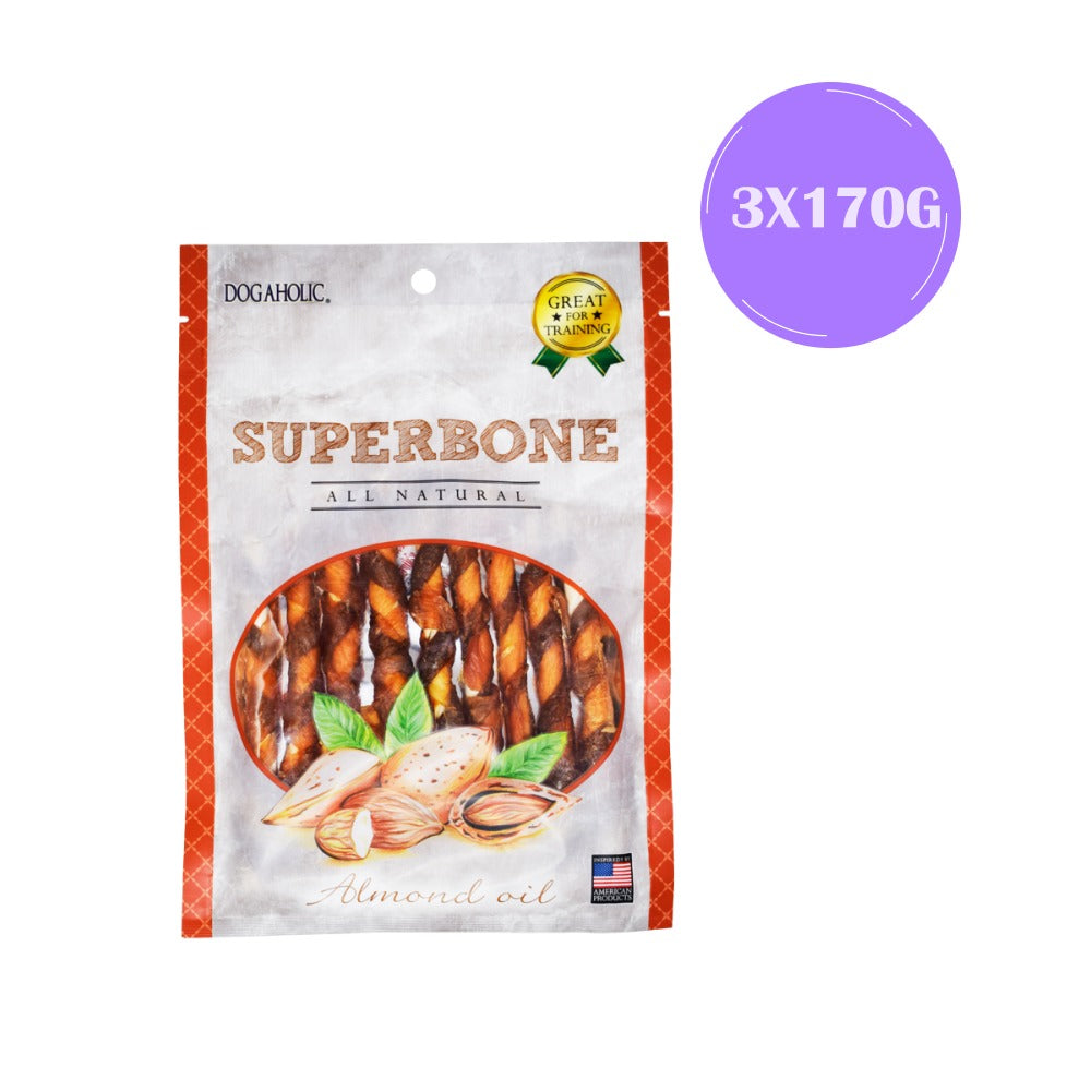 Dogaholic Superbone Chicken Stick with Almond Oil Dog Treats