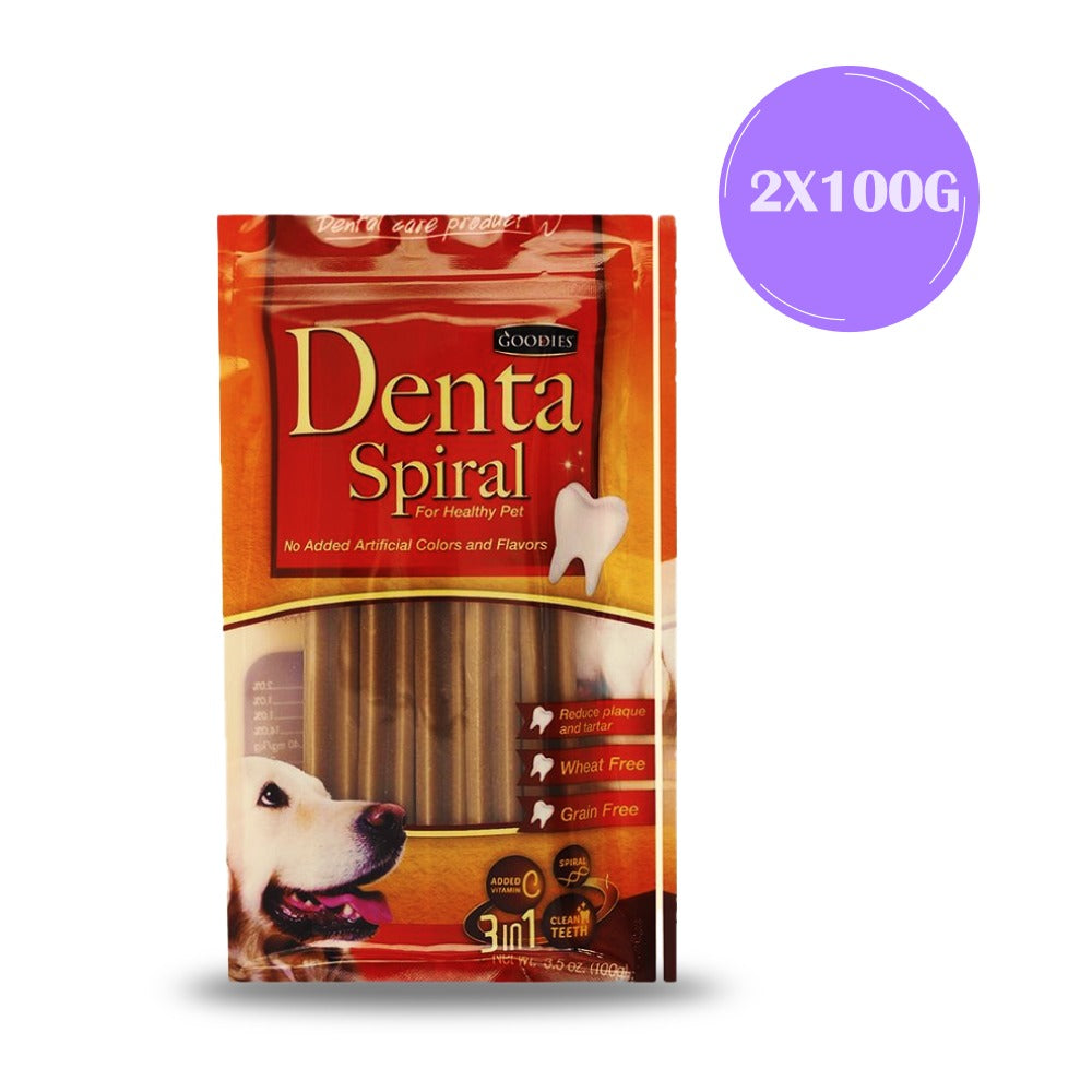 Goodies Denta Spiral Dog Treats (100g)