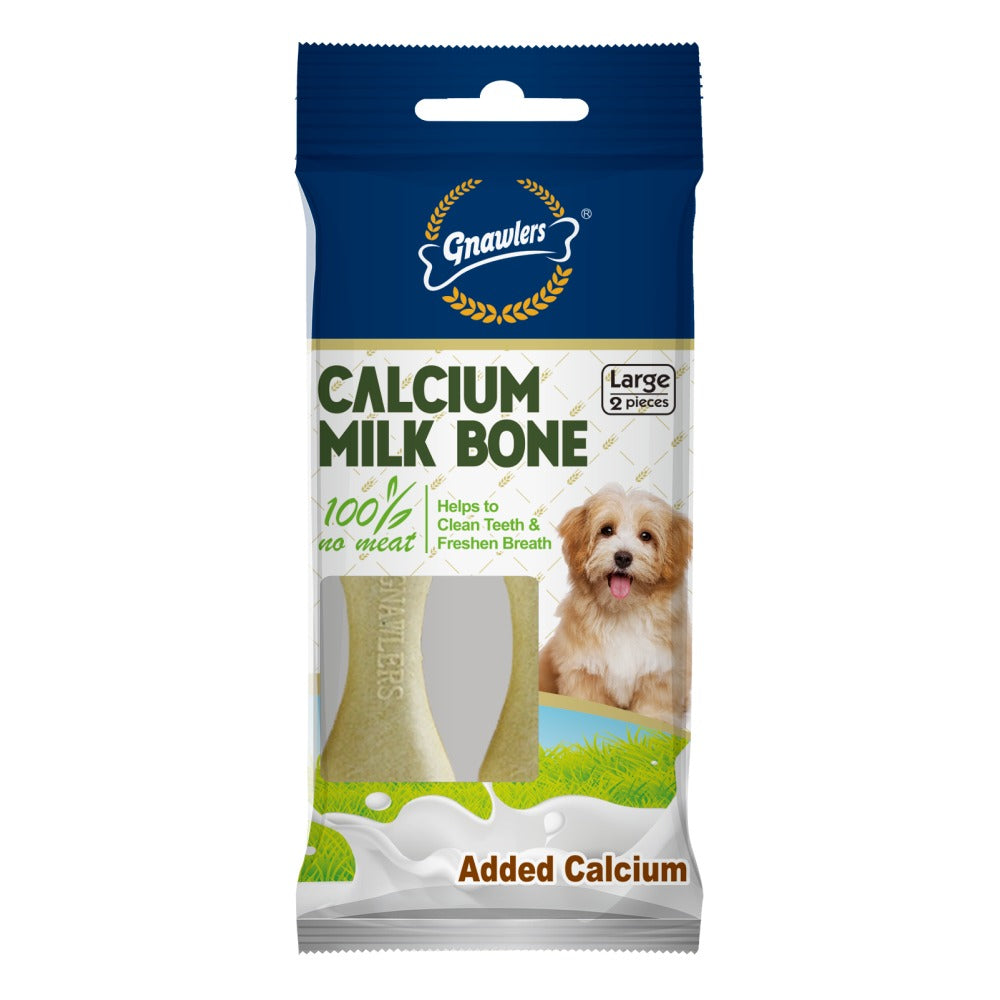 Gnawlers Calcium Milk Bone 2in1 Dog Treats