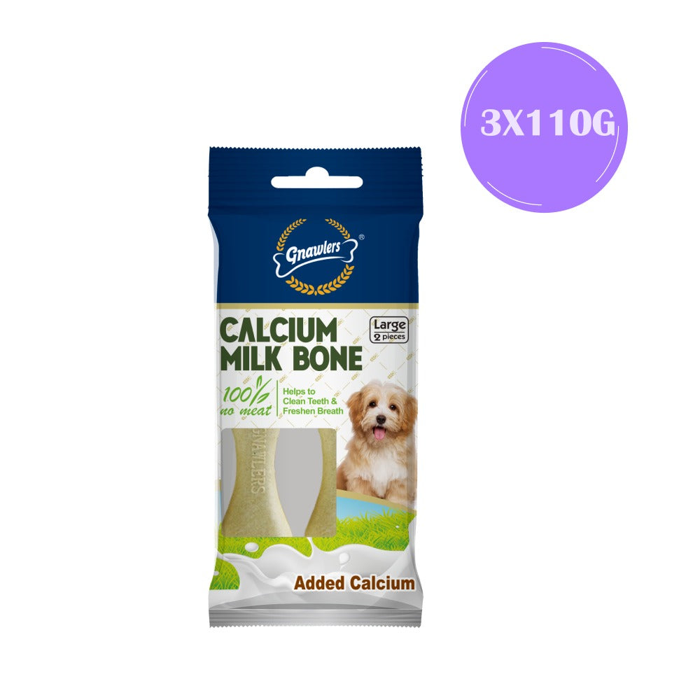 Gnawlers Calcium Milk Bone 2in1 Dog Treats