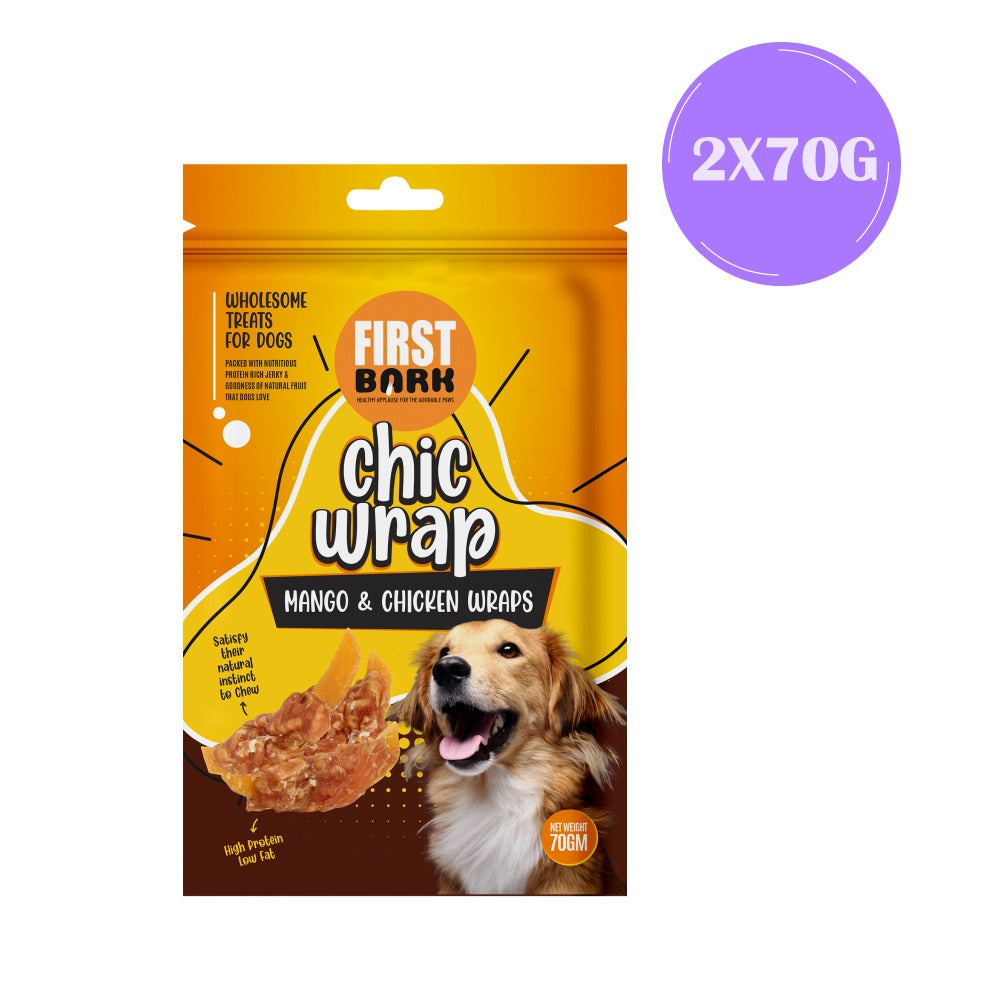 First Bark Mango & Chicken Wrap Dog Treats