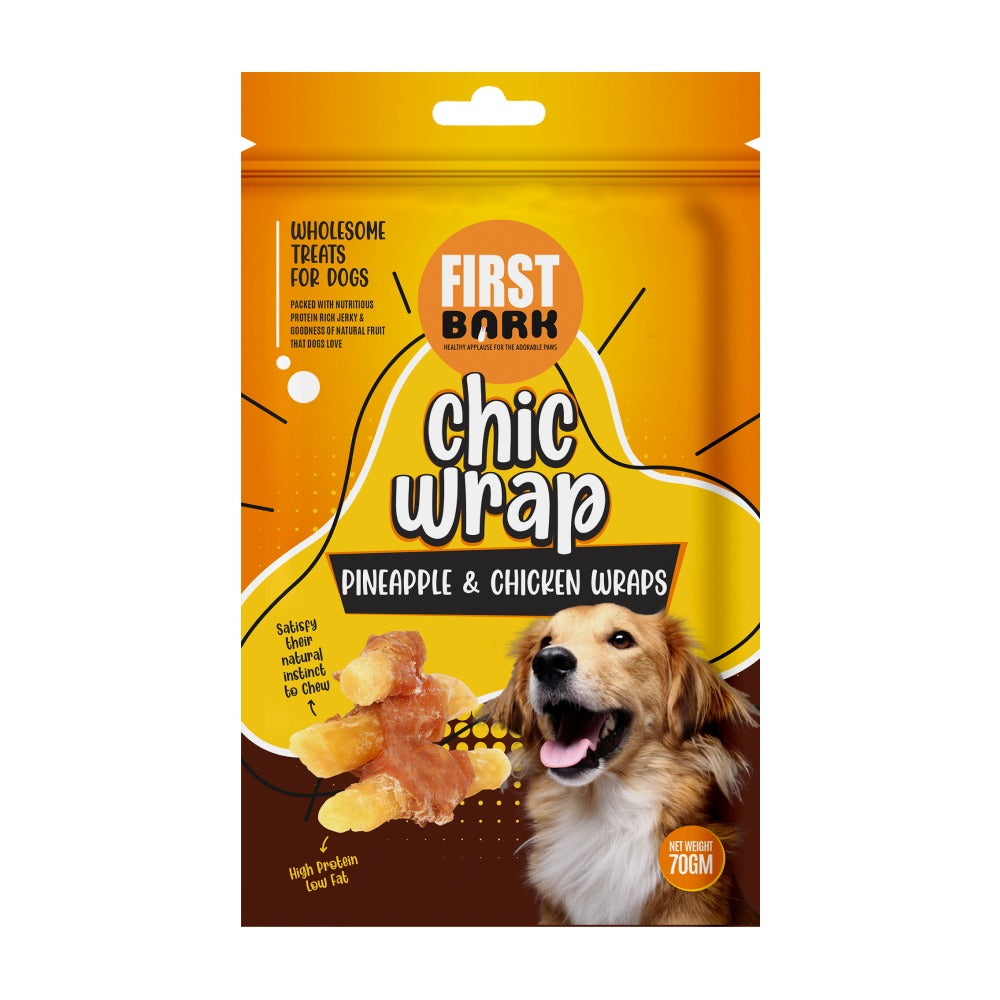 First Bark Pineapple & Chicken Wrap Dog Treats