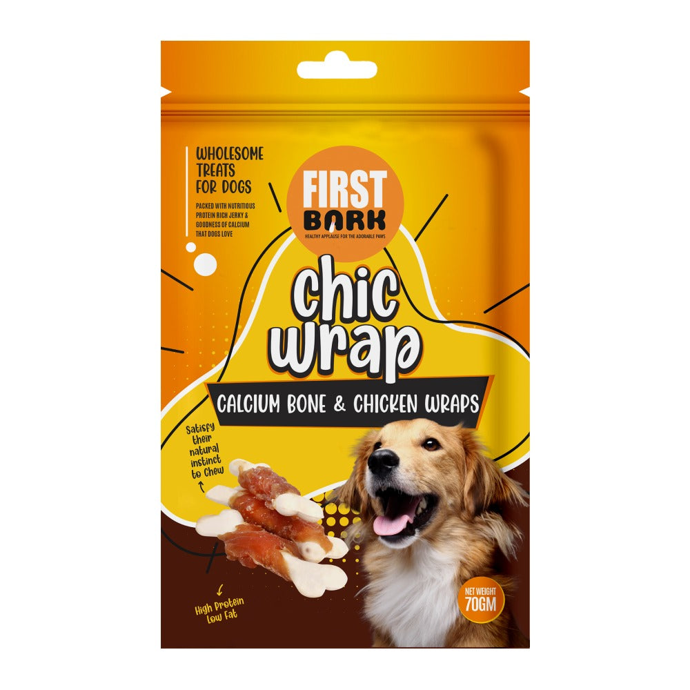 First Bark Calcium Bone & Chicken Wrap Dog Treats