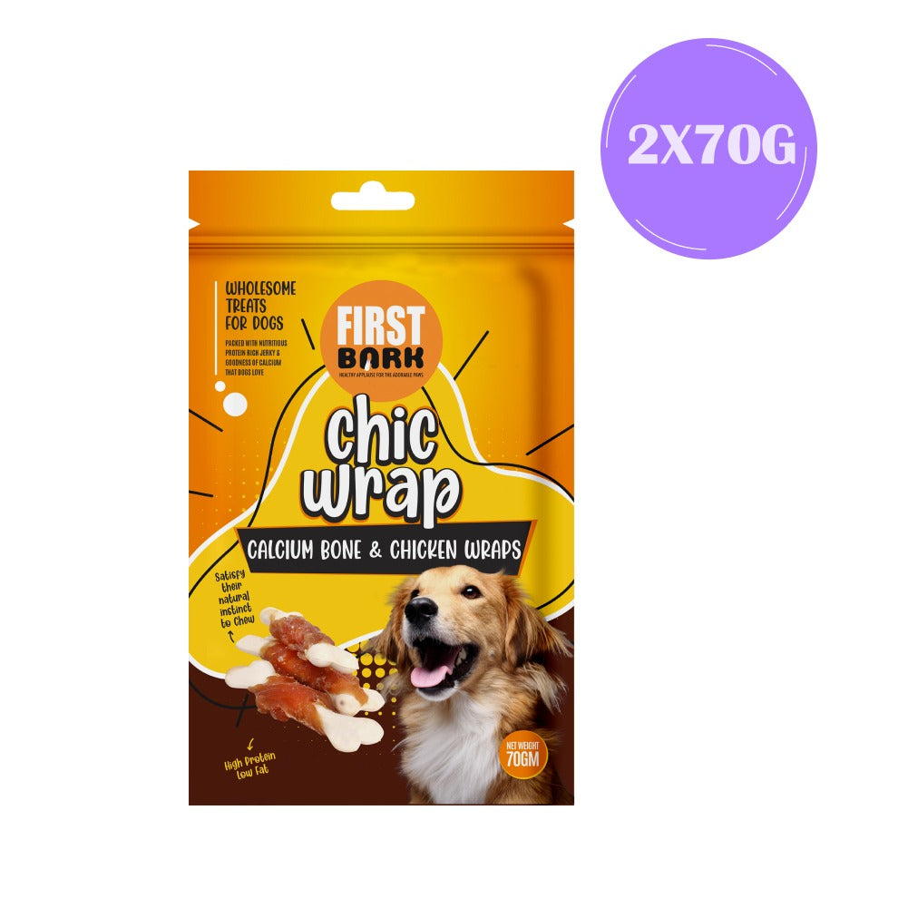 First Bark Calcium Bone & Chicken Wrap Dog Treats