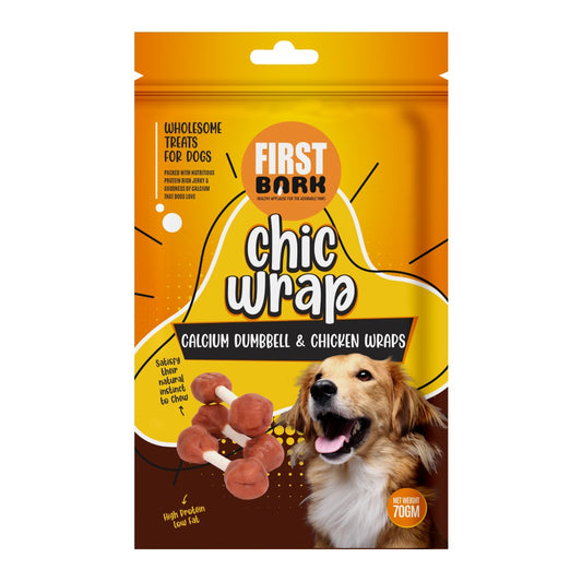 First Bark Calcium Dumbbell & Chicken Wrap Dog Treats