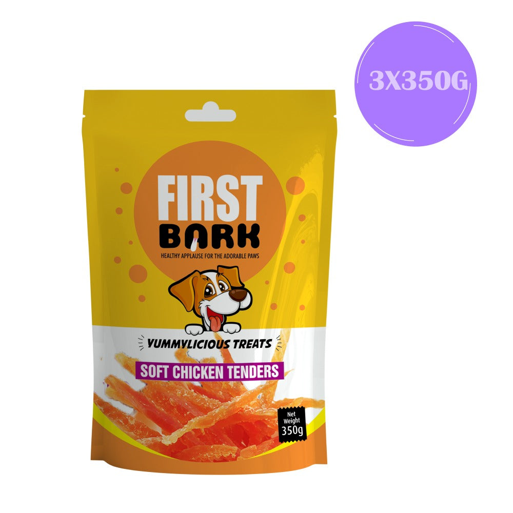 First Bark Soft Chicken Tenders Dog Treats (350g)